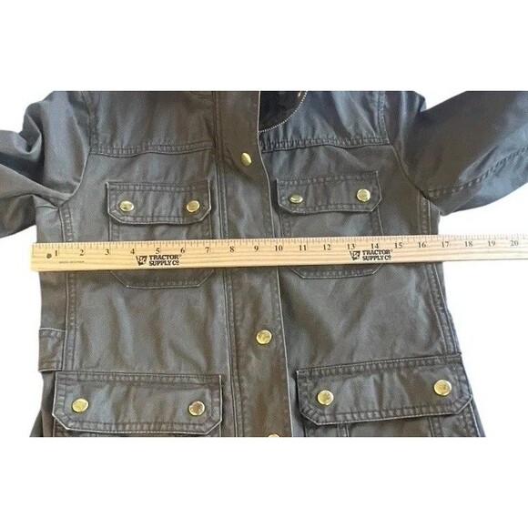 Women's J. Crew The Downtown Field Jacket Waxed Cotton Canvas Black Size PSmall - Picture 10 of 14